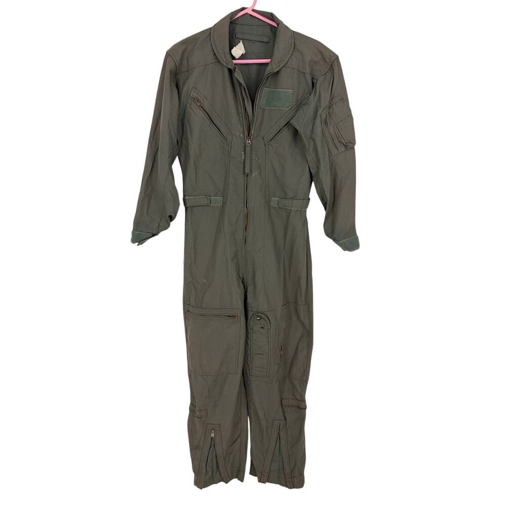 Men's Olive Green Flight Coverall Jumpsuit